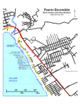 Map of Playa Marinero and Zicatela North